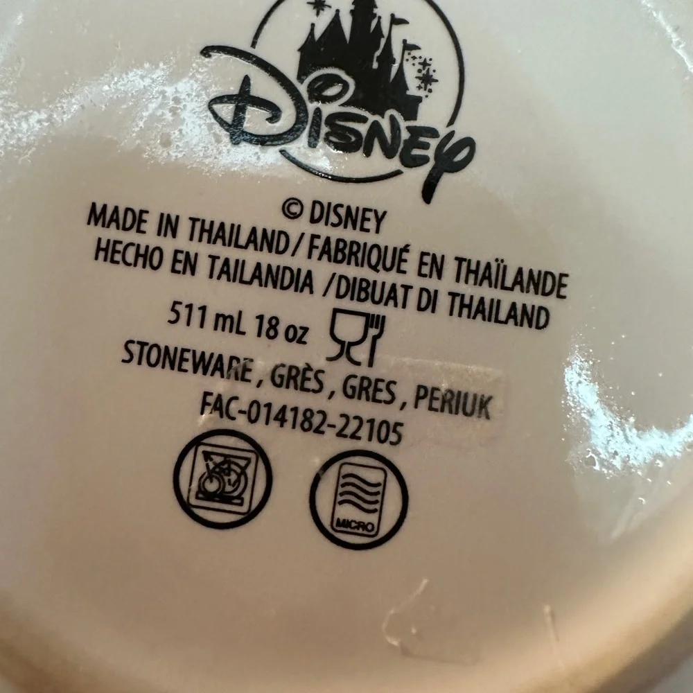 Disney Mickey Mouse “Your on Mute”  Coffee Mug White & Red Cup 18oz - Picture 4 of 6